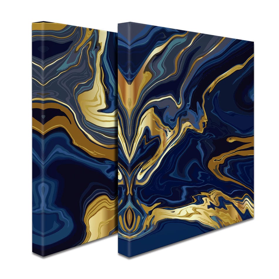 Vibrant Navy Marble Duo Canvas Print wall art product vectortwins / Shutterstock