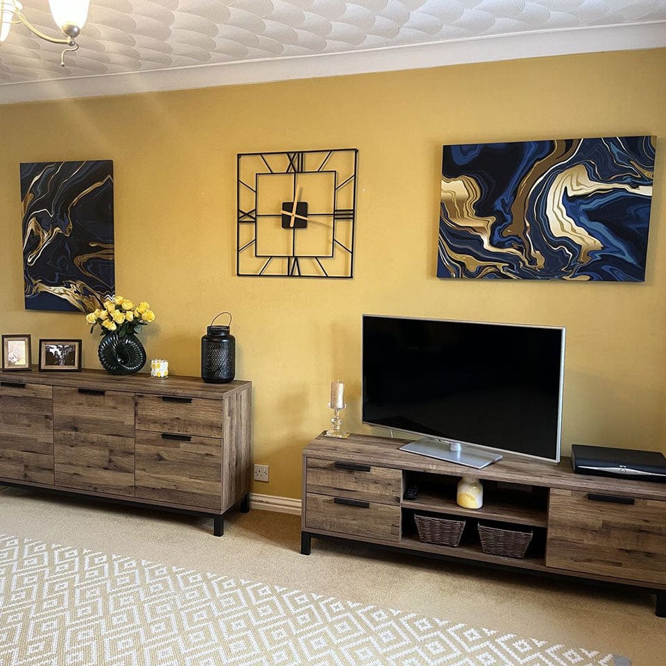 Vibrant Navy Marble Duo Canvas Print wall art product vectortwins / Shutterstock