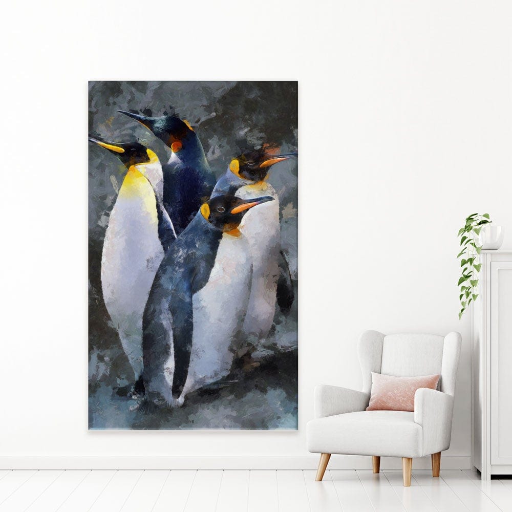 Waddle of Penguins Canvas Print wall art product Mohammadreza Zeidabadi / Shutterstock