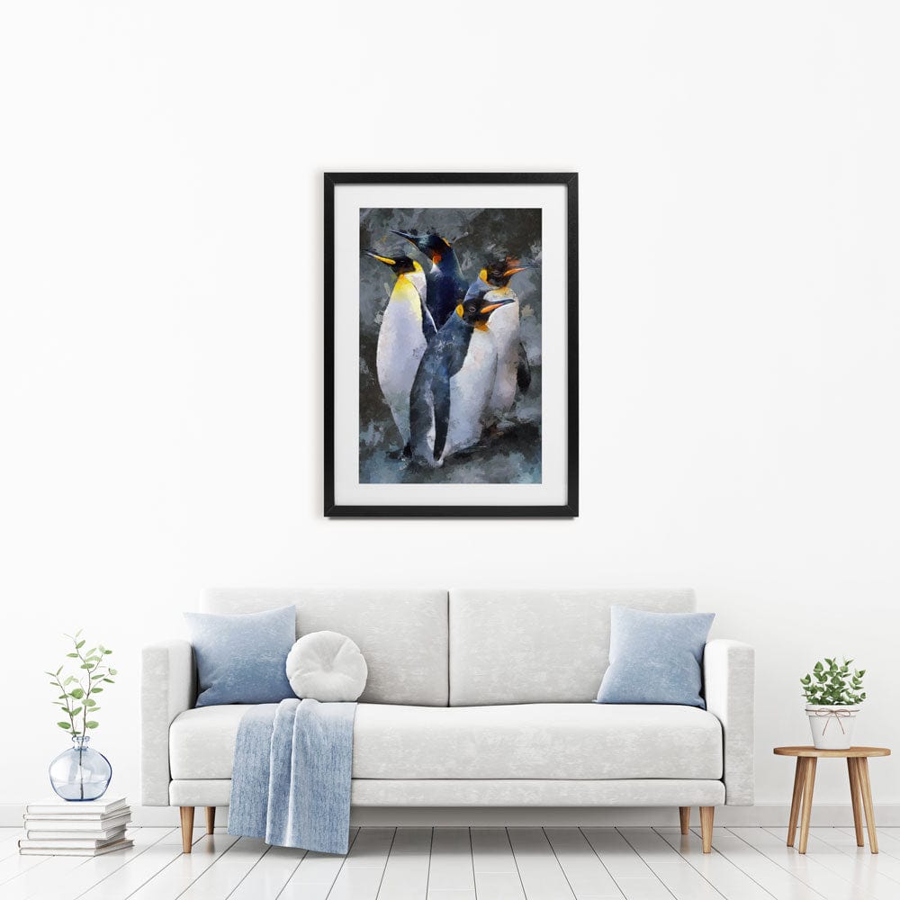 Waddle Of Penguins Framed Art Print wall art product Mohammadreza Zeidabadi / Shutterstock