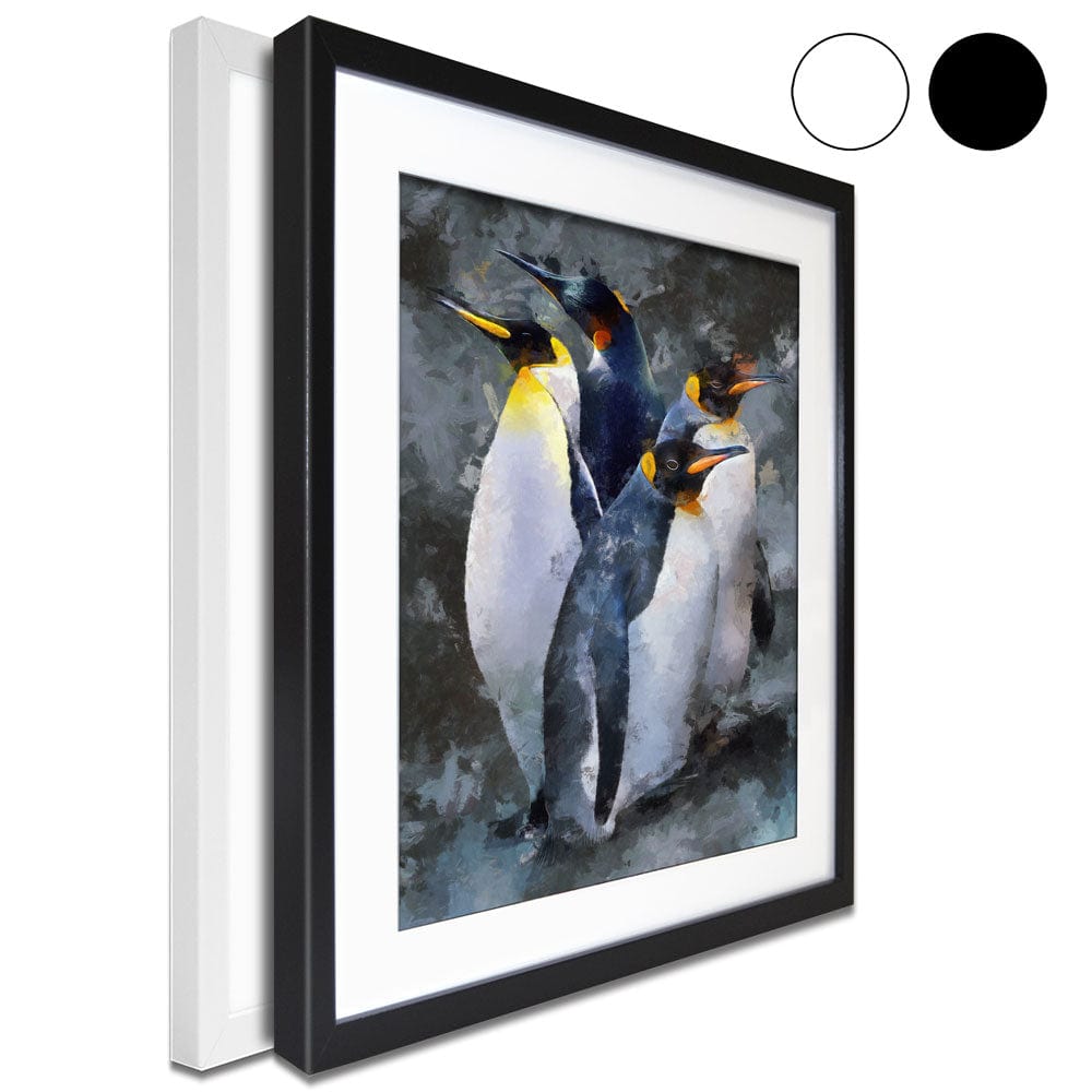 Waddle Of Penguins Framed Art Print wall art product Mohammadreza Zeidabadi / Shutterstock