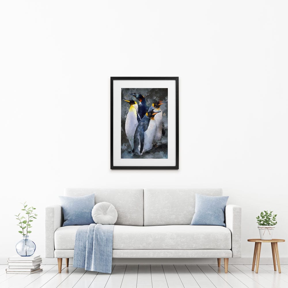 Waddle Of Penguins Framed Art Print wall art product Mohammadreza Zeidabadi / Shutterstock