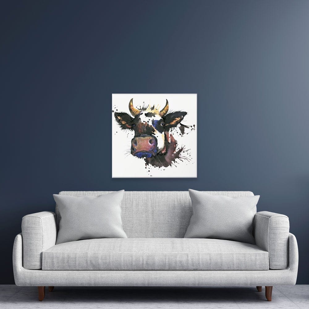 Watercolour Cow Square Canvas Print wall art product Faenkova Elena / Shutterstock