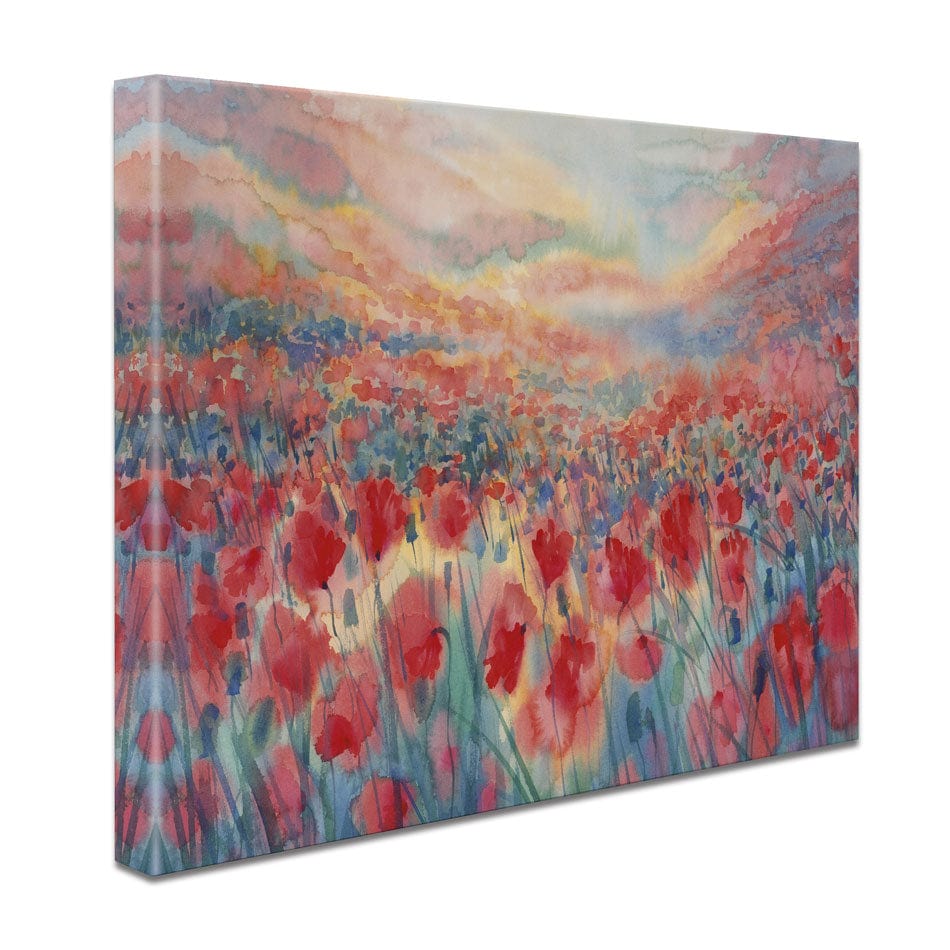 Watercolour Poppy Field Canvas Print wall art product Egle Lipeikaite / Shutterstock