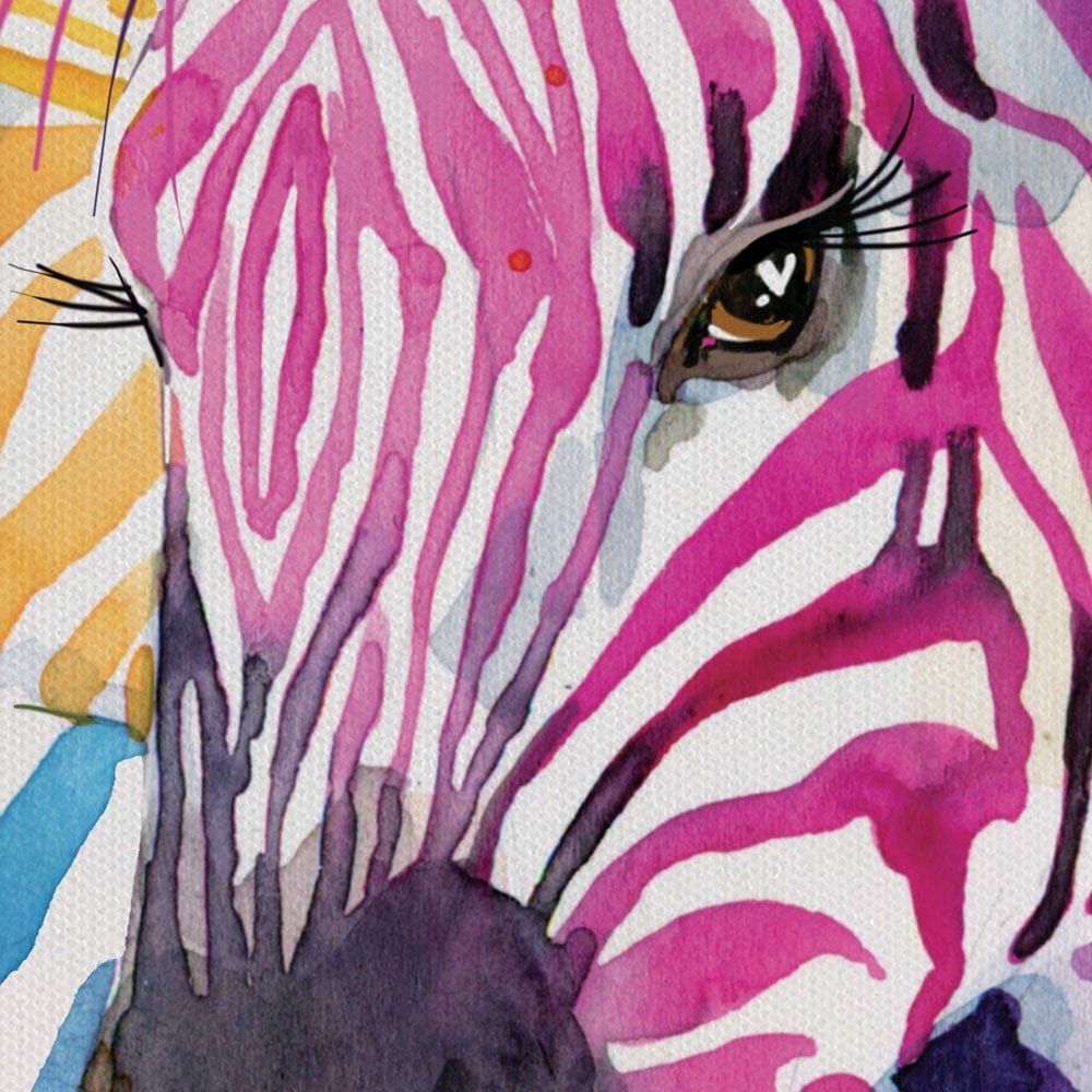 Watercolour Zebra Square Canvas Print wall art product Faenkova Elena / Shutterstock