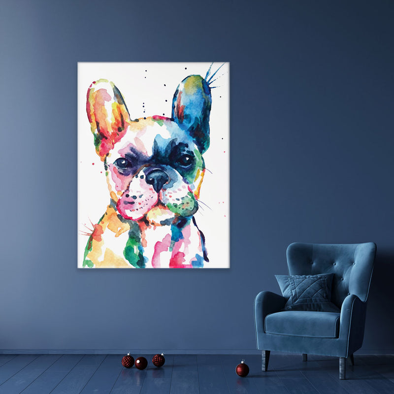 Watercolour Frenchie Canvas Print
