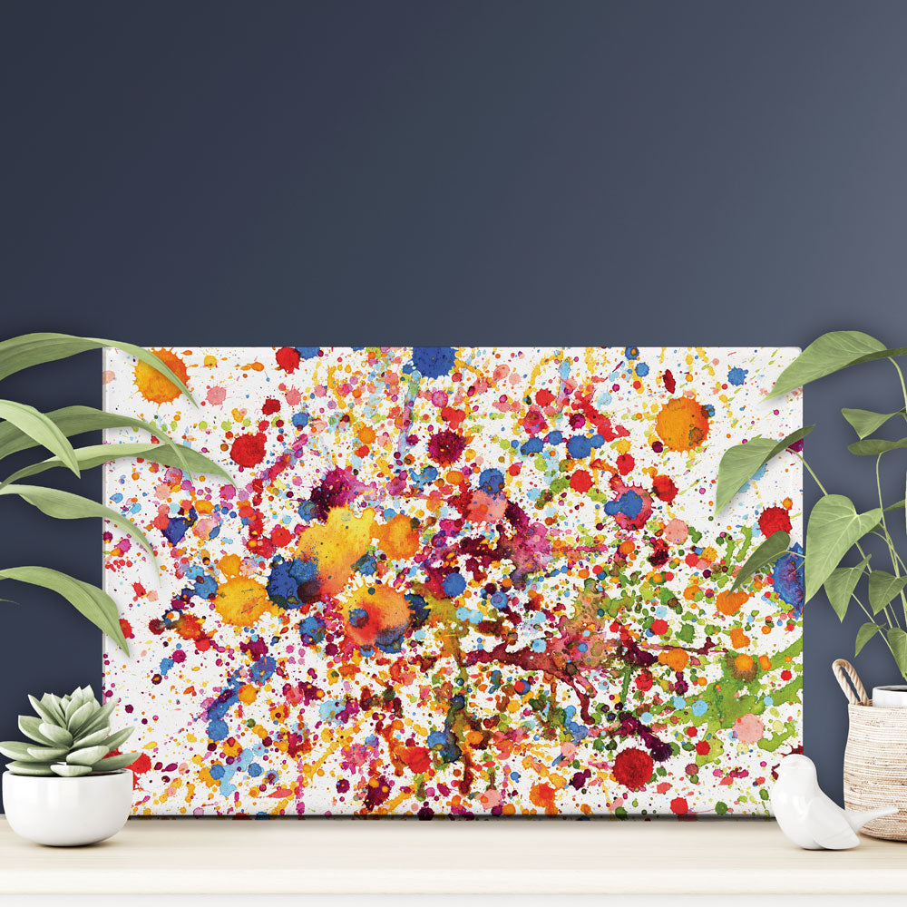 Watercolour Paint Splash Canvas Print