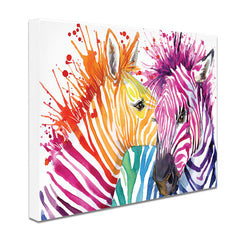 Watercolour Zebra Canvas Print