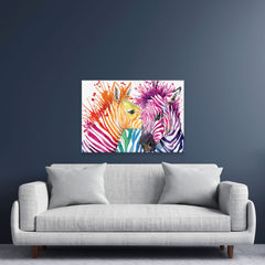 Watercolour Zebra Canvas Print