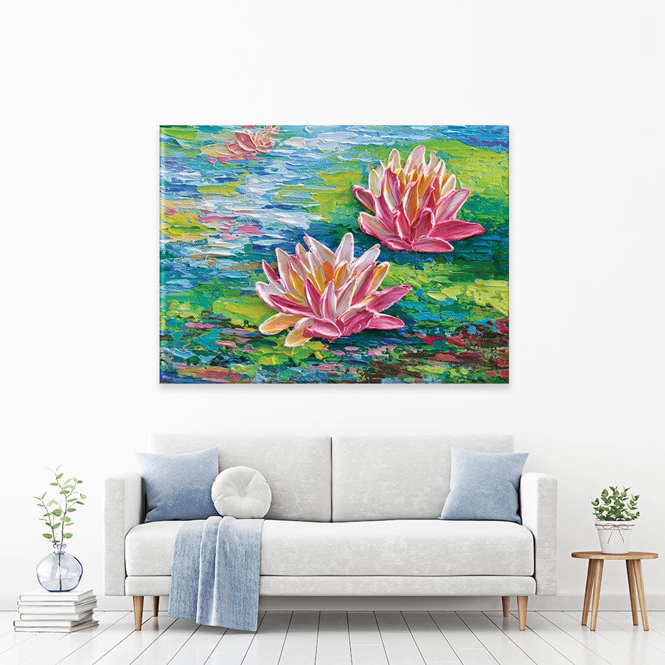 Waterlillies Pond Canvas Print wall art product Olga Tkachyk