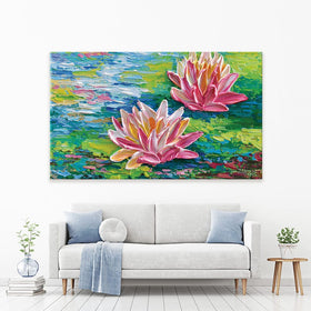 Waterlillies Pond Canvas Print wall art product Olga Tkachyk