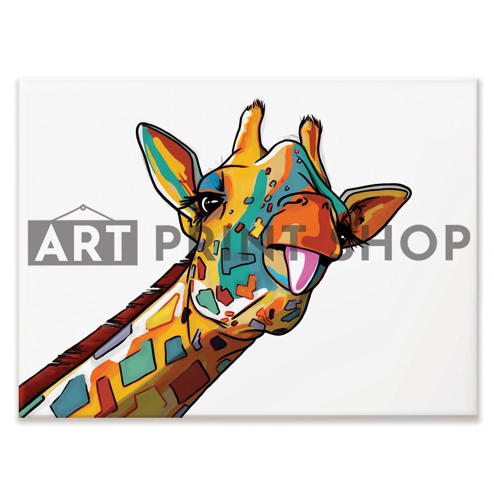 White Giraffe Canvas Print wall art product Art Print Shop