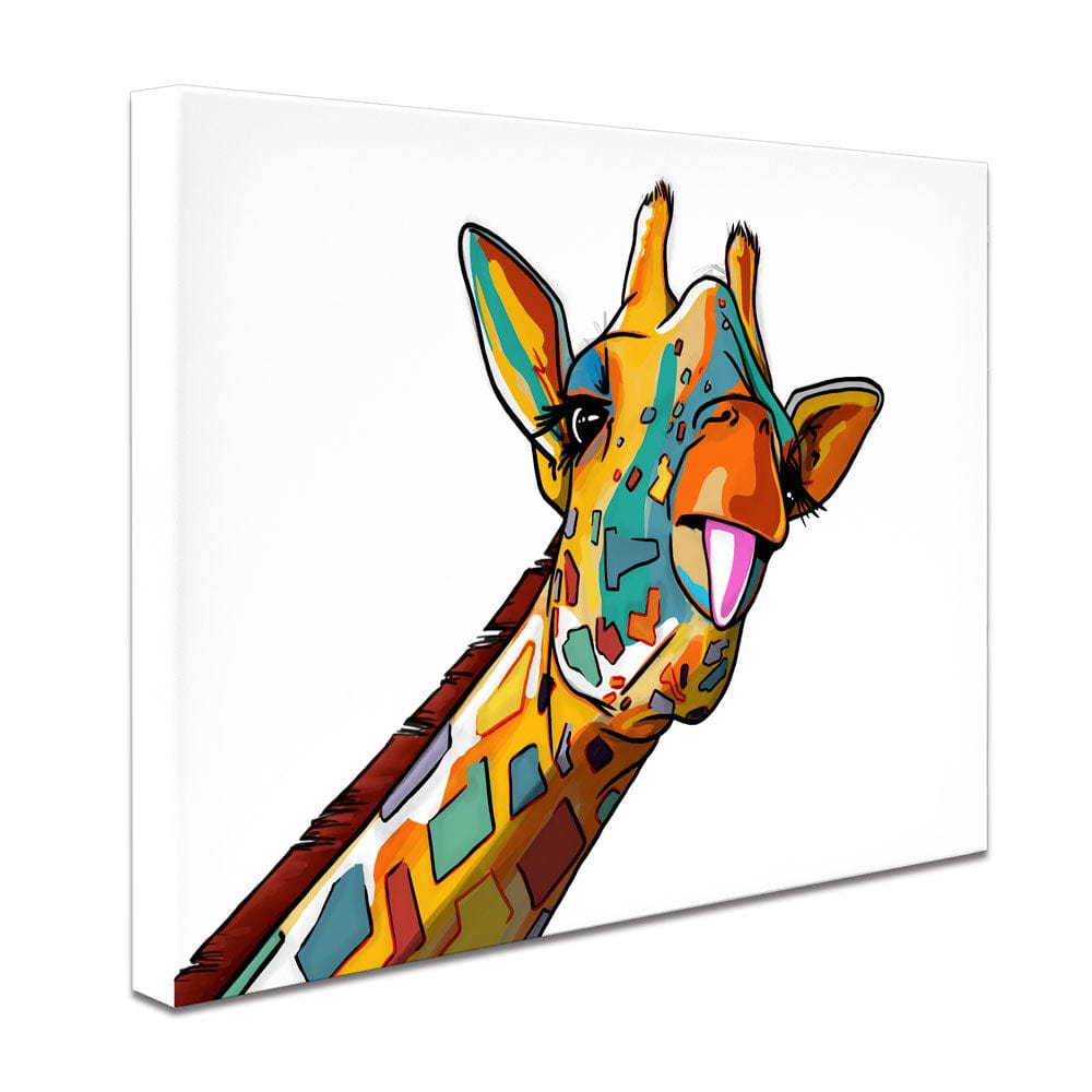 White Giraffe Canvas Print wall art product Art Print Shop