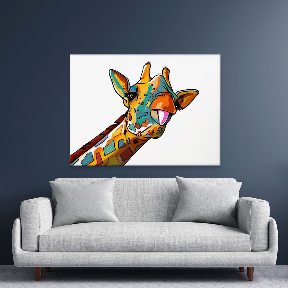 White Giraffe Canvas Print wall art product Art Print Shop