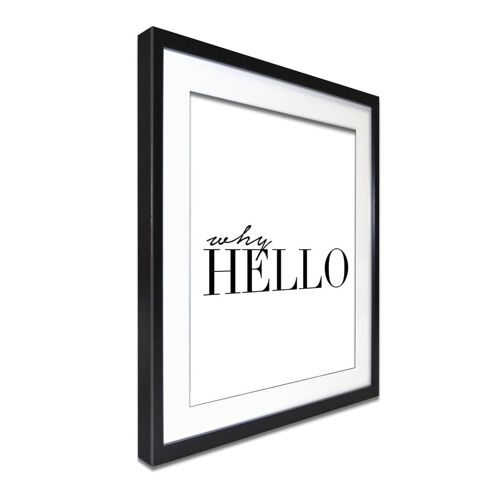 Why Hello Framed Art Print wall art product Art Print Shop
