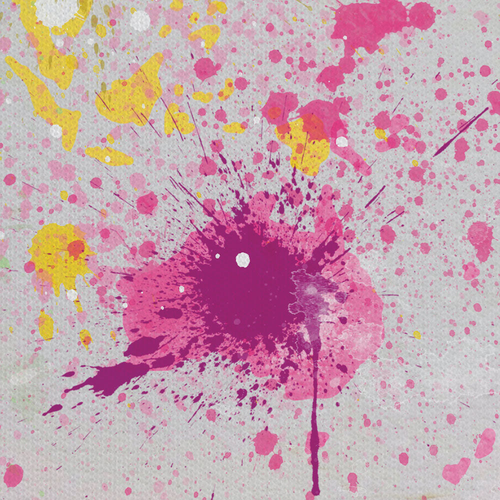 World Map Paint Splash Canvas Print