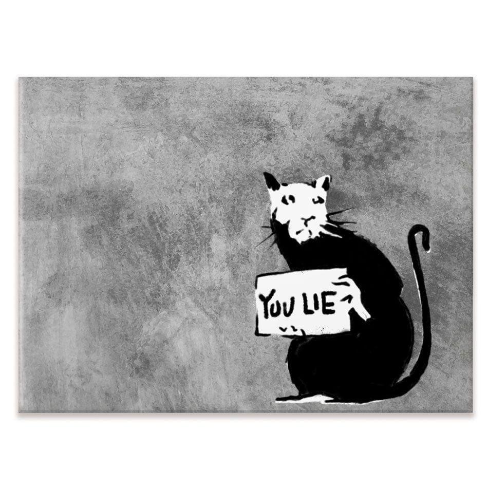 You Lie Rat Canvas Print wall art product Banksy