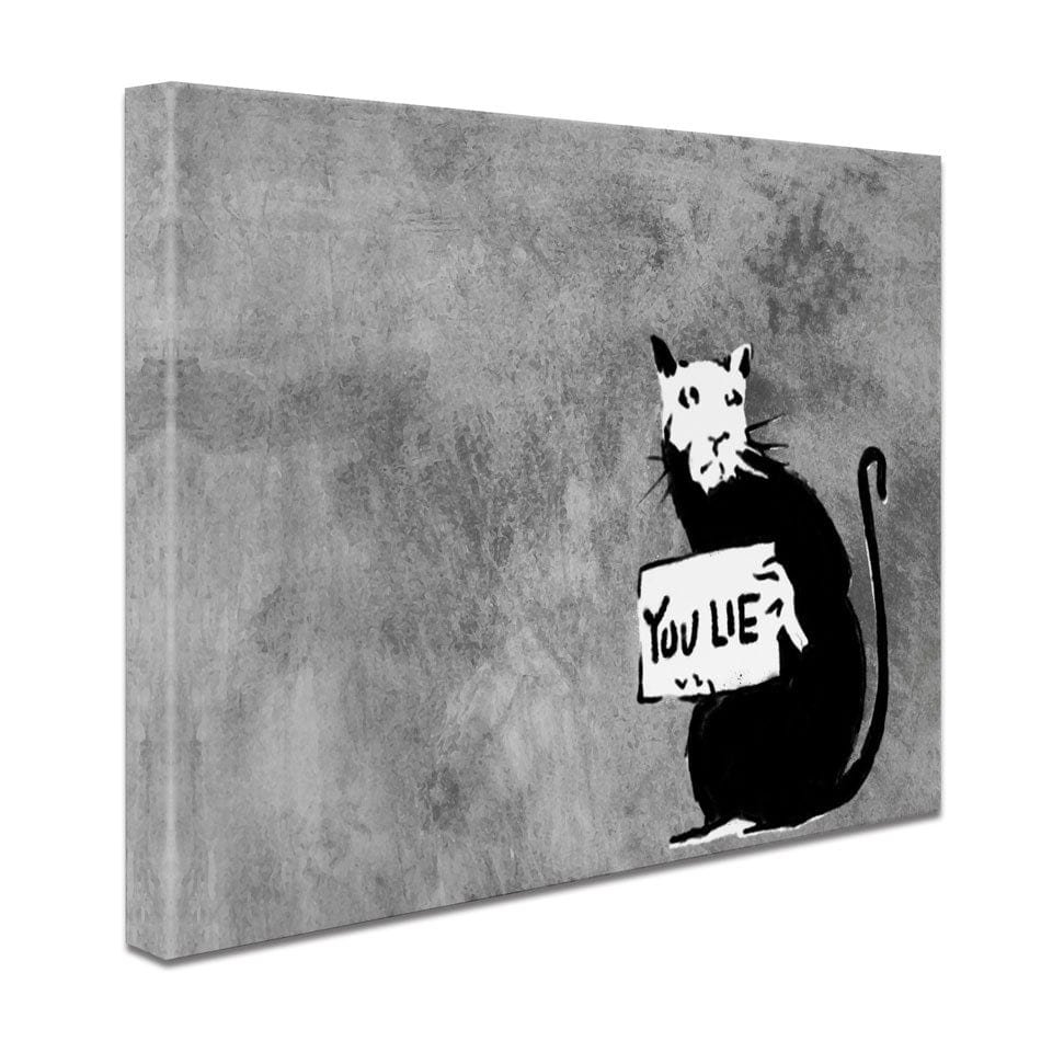 You Lie Rat Canvas Print wall art product Banksy